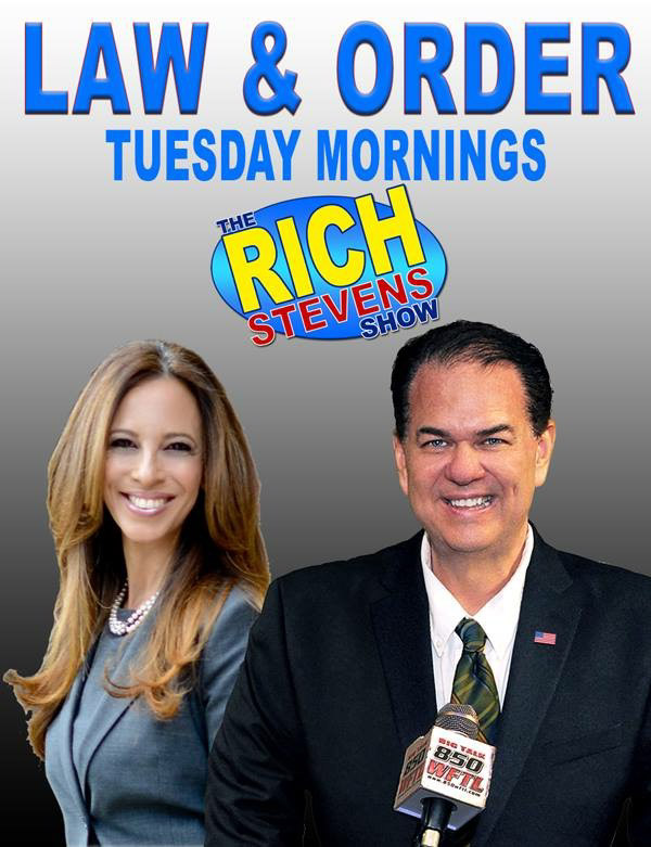 Tune in Tuesday mornings! Michelle Suskauer featured on The Rich Stevens Show (850 WFTL) for Law & Order Segement